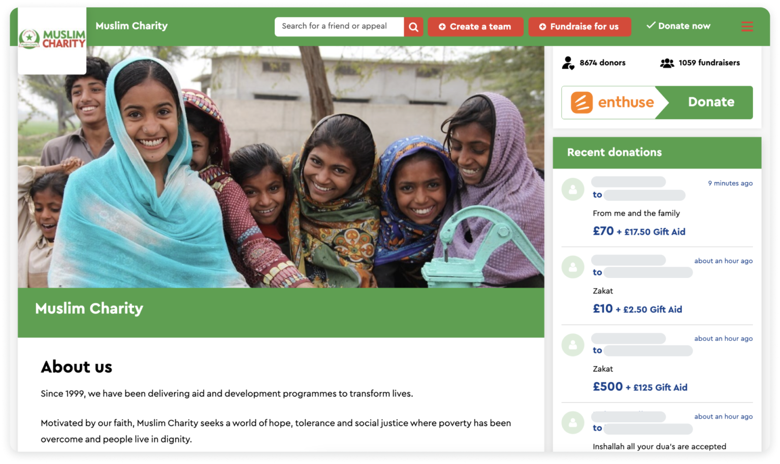 Homepage Enthuse Branded Fundraising For Charities