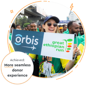 Orbis Ireland achieved a more seamless donor experience.