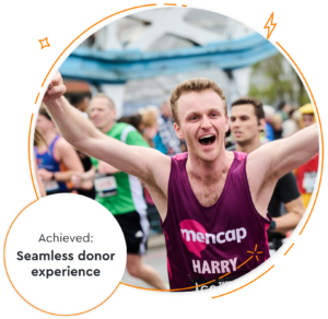 A Mencap fundraiser taking part in the London Marathon